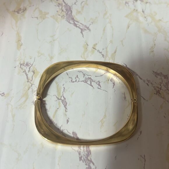 SWARVOSKI VIO GOLD CRYSTAL BANGLE BRACELETE - Picture 5 of 7